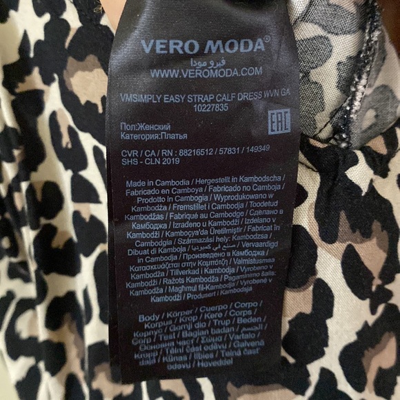 Vero Moda Leopard Print Sand Dress Size XS - Picture 11 of 12